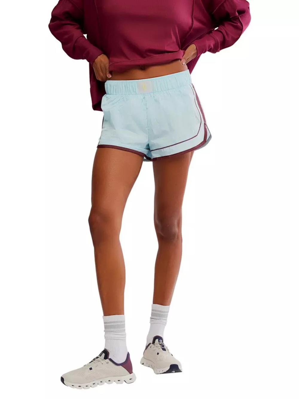 Free People Varsity Blues Shorts, Cool Down - XS